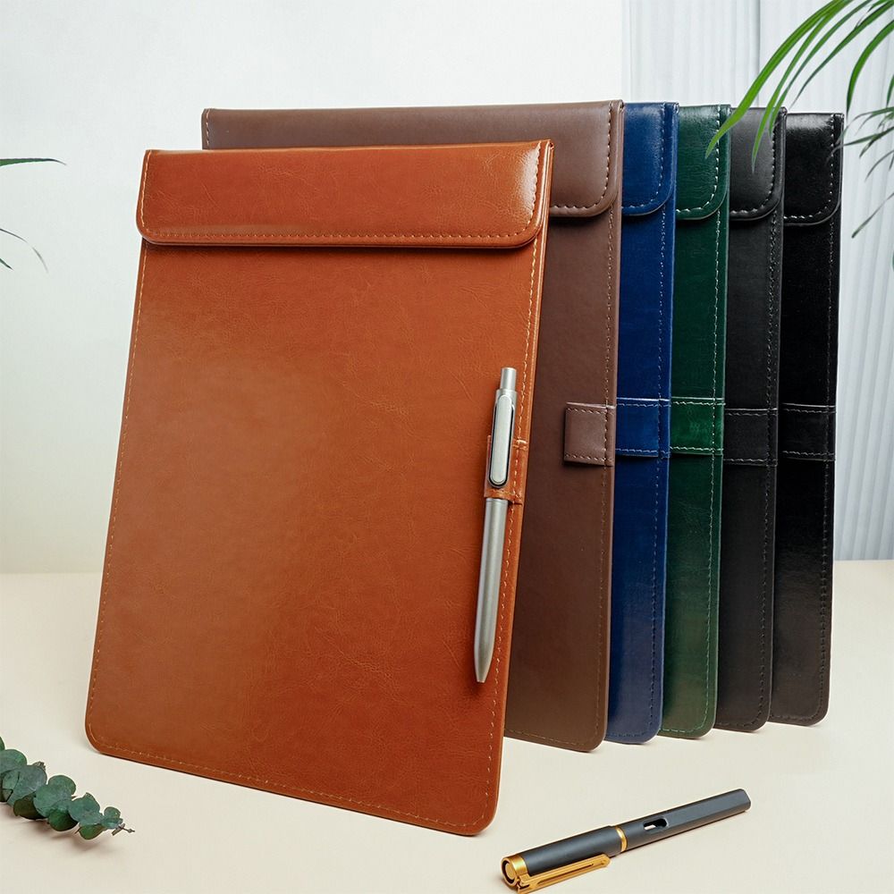 Document Scanner Portable - Portable PU Leather Writing Clipboard With