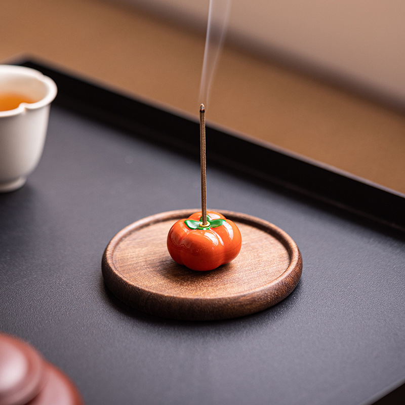 Tech Room Accessories - 1pc Ceramic Fruits Incense Burner Incense