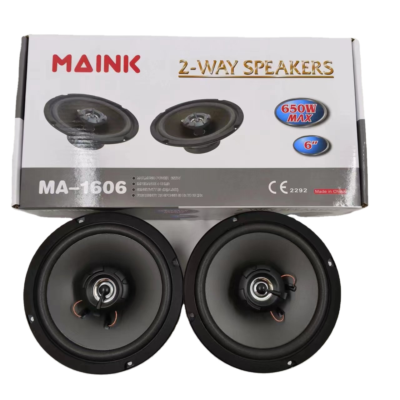 Tech Accessories Speaker - 6-Inch Full Size Coaxial Speaker with