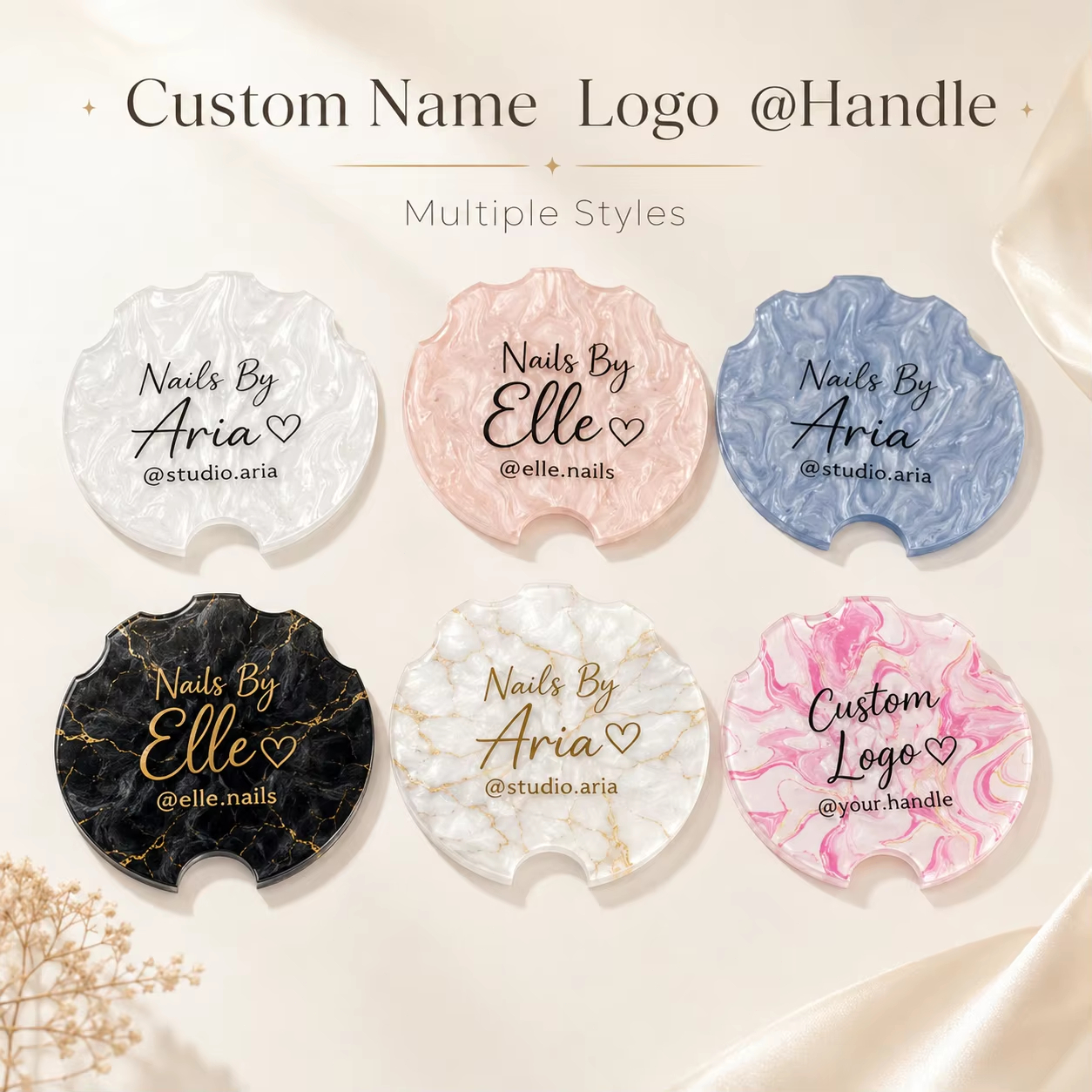 Tech Accessories Logo - Custom Logo Nail Art Display Card