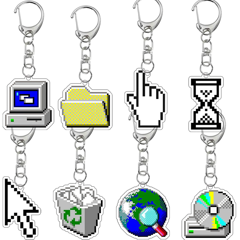 Tech Accessories Icon - Creative Double-sided Print Retro Pixel Art