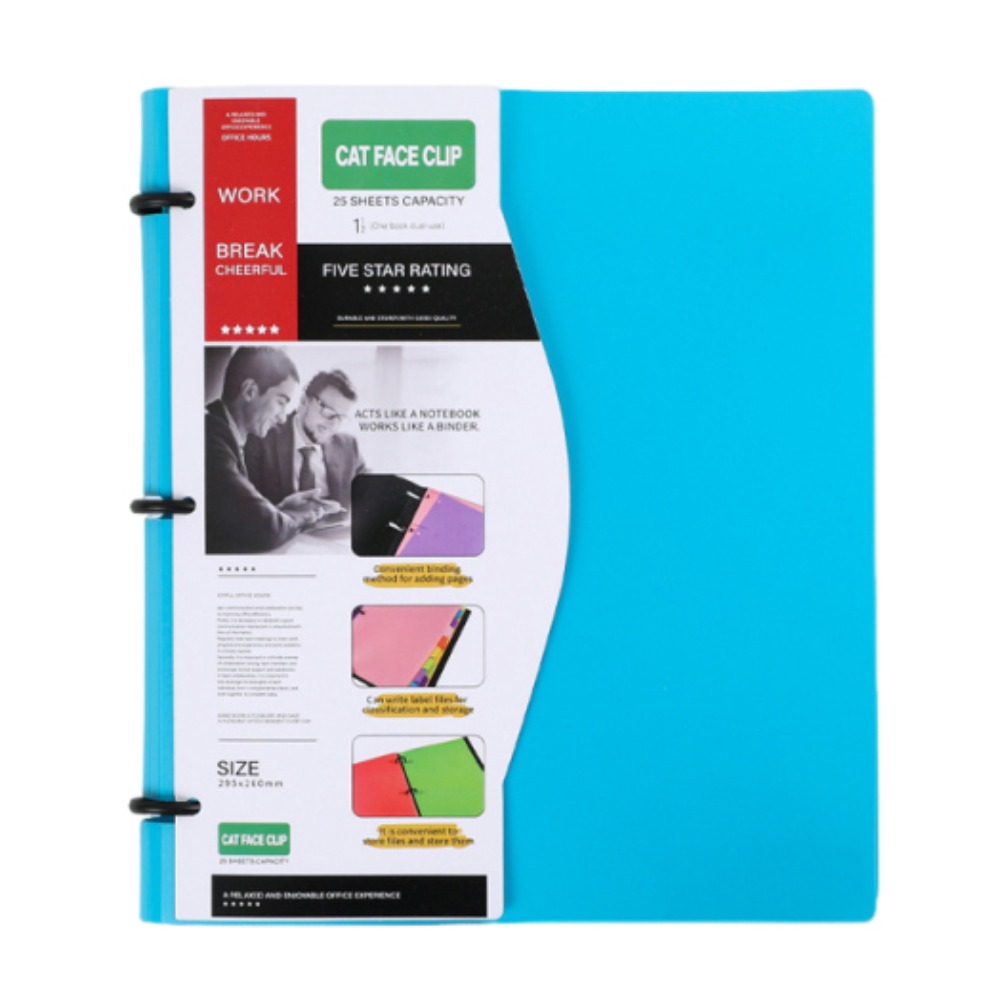 Document Scanner Portable - 3 Ring Loose-leaf File Folder Thickened