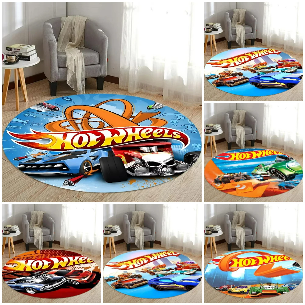 Tech Room Accessories - Hot Wheels Cars HD Printed Round