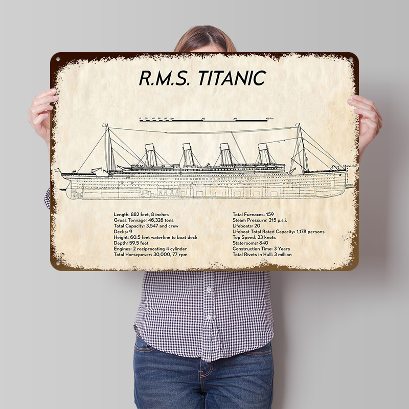 RMS TITANIC Tech Spec Tin Post - Tech Room Accessories review and price
