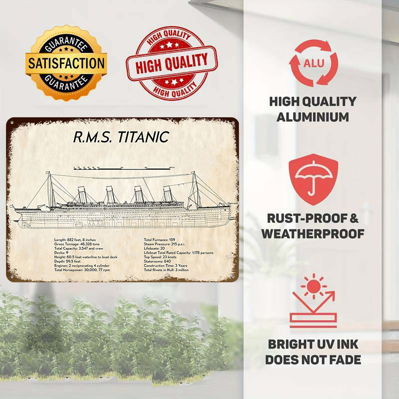 RMS TITANIC Tech Spec Tin Post - Tech Room Accessories review and price