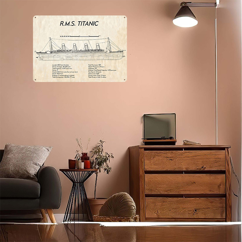 RMS TITANIC Tech Spec Tin Post - Tech Room Accessories review and price