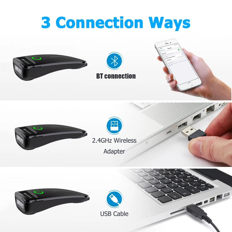 2D Barcode Scanner W7 Mini Wir - Document Scanner Portable review and price
