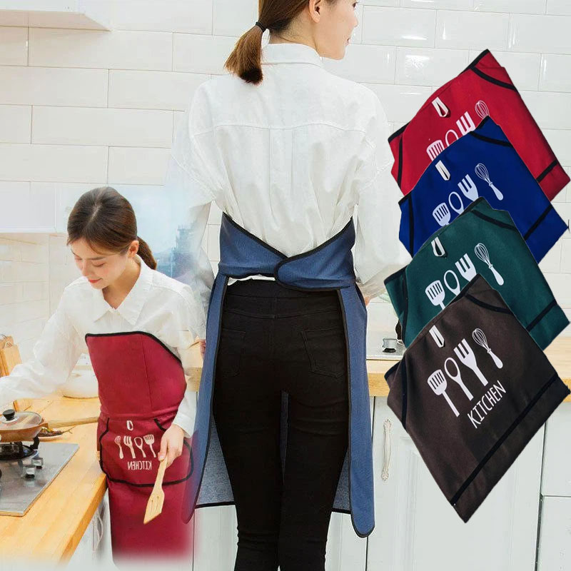 Korean Style Auto No-Tie Apron - Tech Accessories Logo review and price