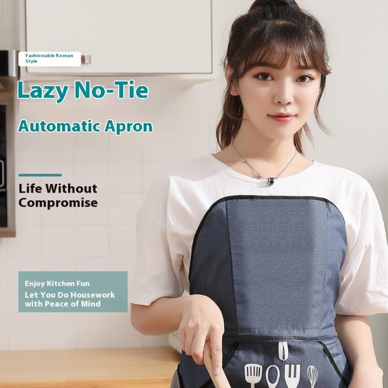 Korean Style Auto No-Tie Apron - Tech Accessories Logo review and price