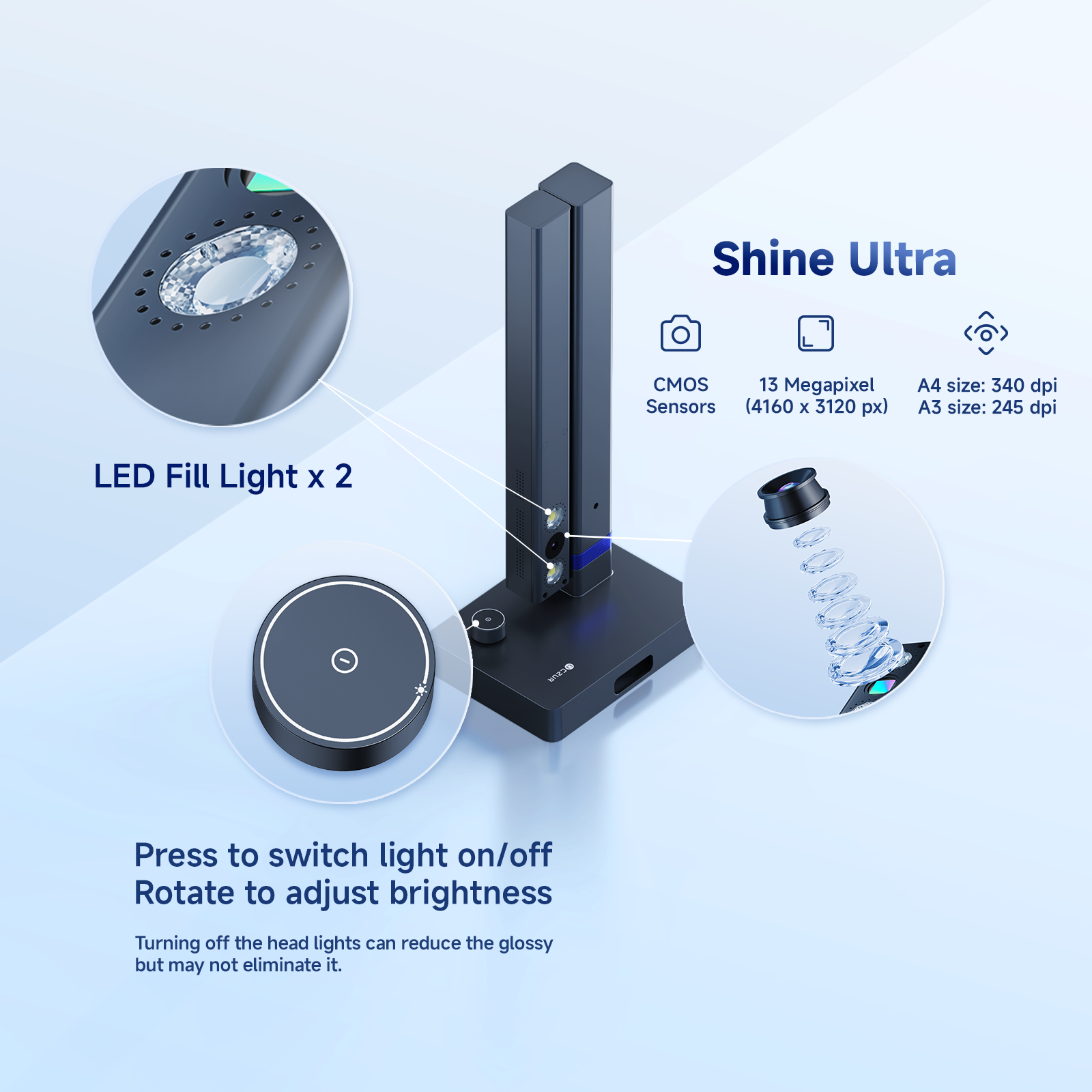 CZUR Shine Ultra Portable 13MP - Document Scanner Portable review and price