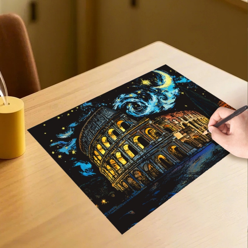 DIY 4PCS/Set A3 Colorful City  - Tech Room Accessories review and price