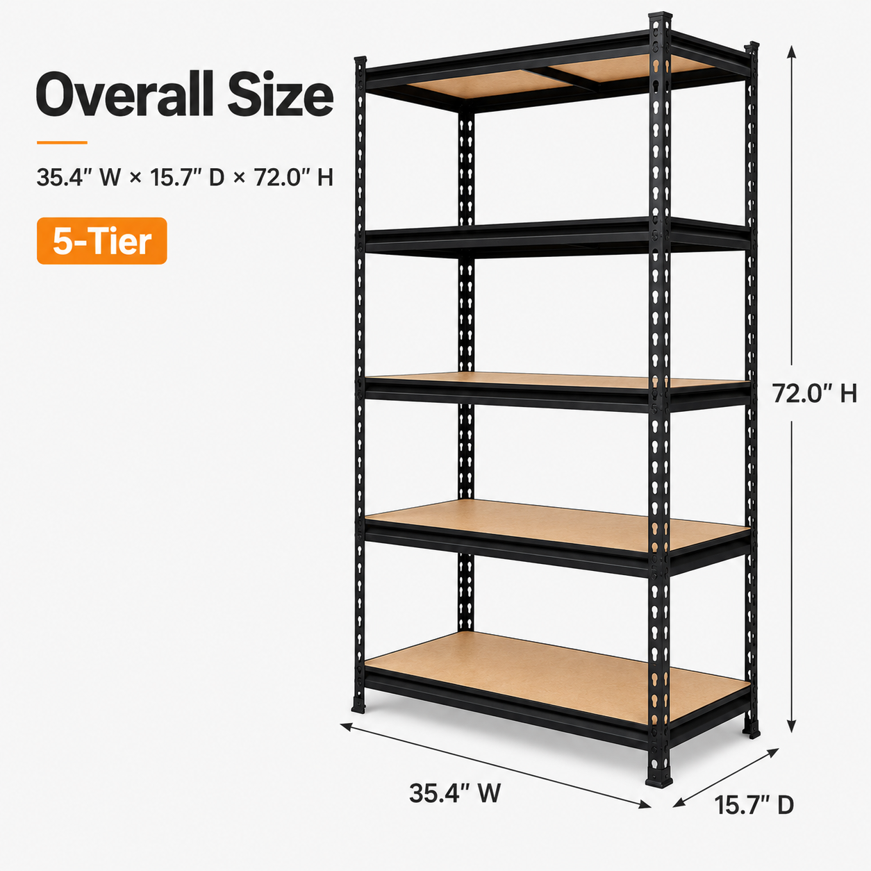 Heavy Duty 5-Tier Metal Shelvi - Tech Room Accessories review and price