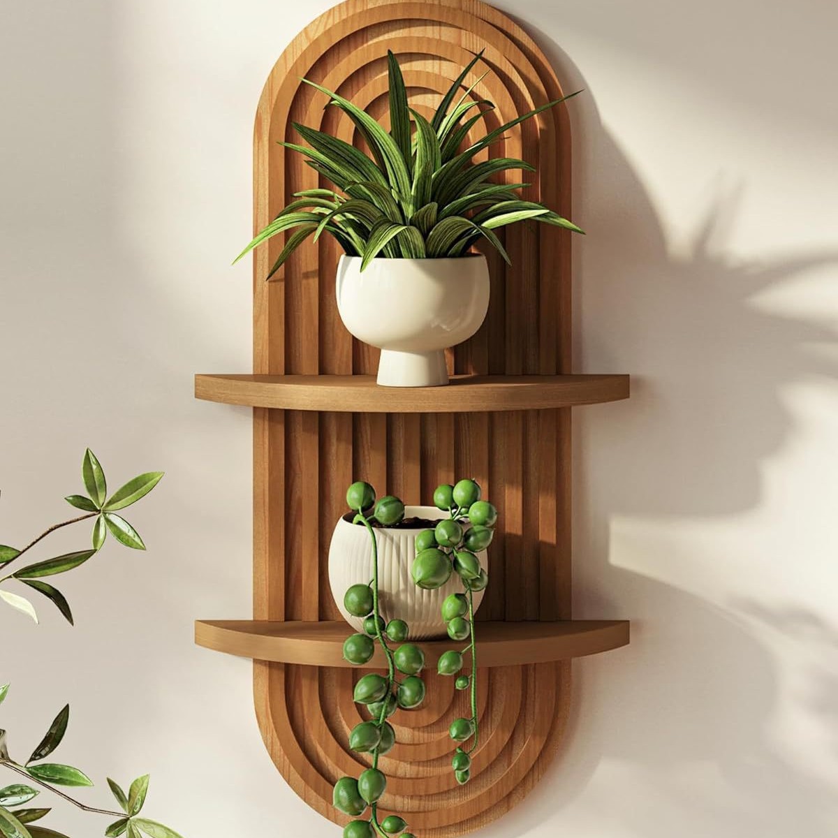 Wood Floating Shelves, Multi-f - Tech Room Accessories review and price