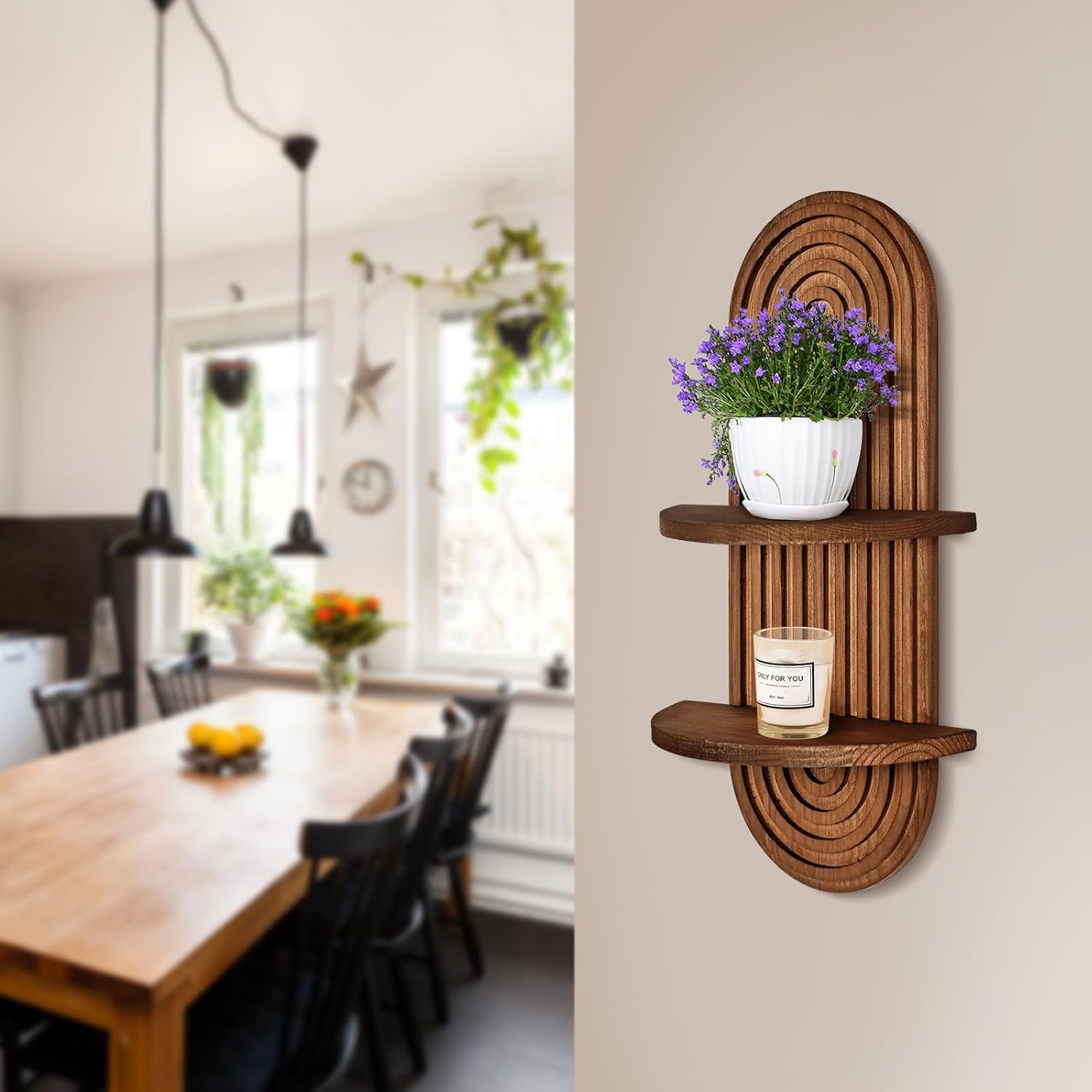Wood Floating Shelves, Multi-f - Tech Room Accessories review and price