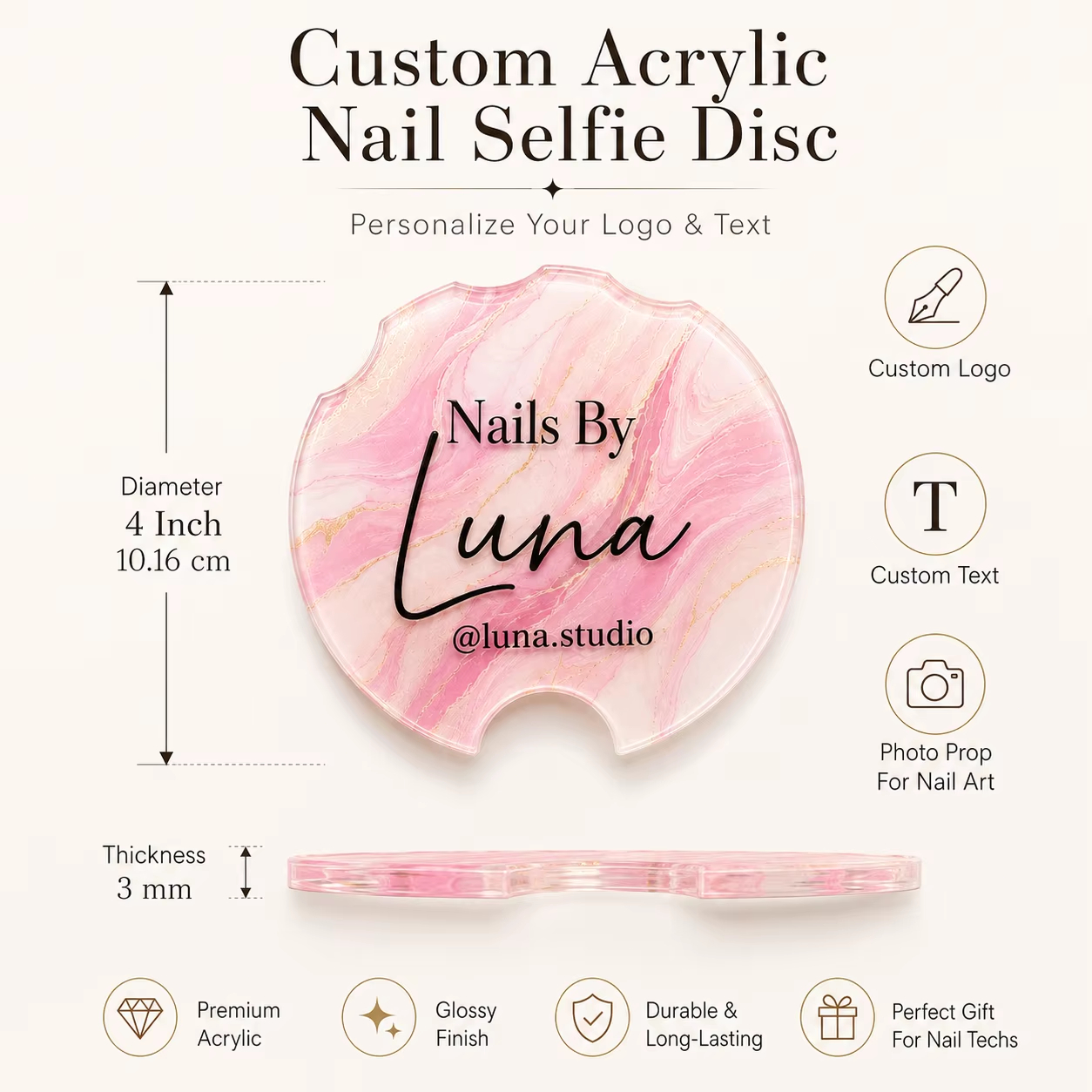 Custom Logo Nail Art Display C - Tech Accessories Logo review and price