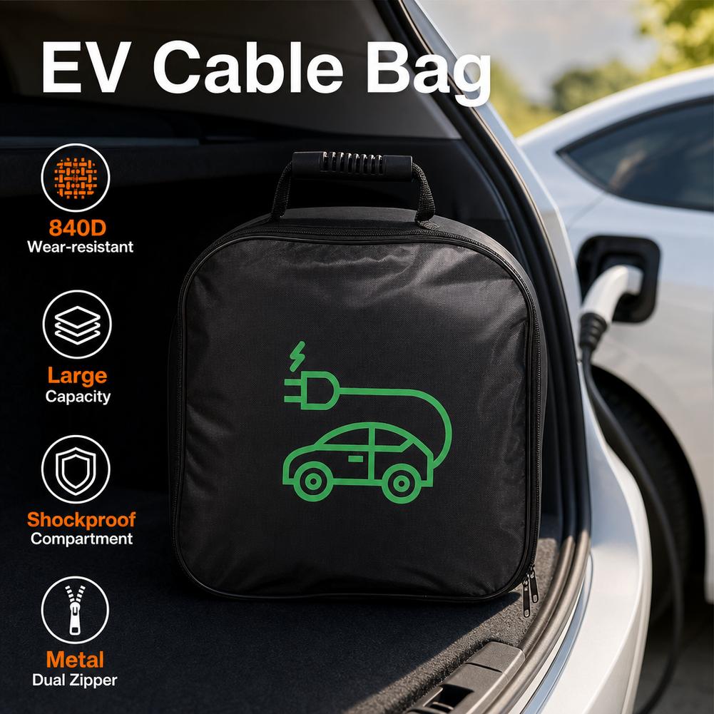 1pc Portable Waterproof EV Cha - Cable Organizer Bag review and price