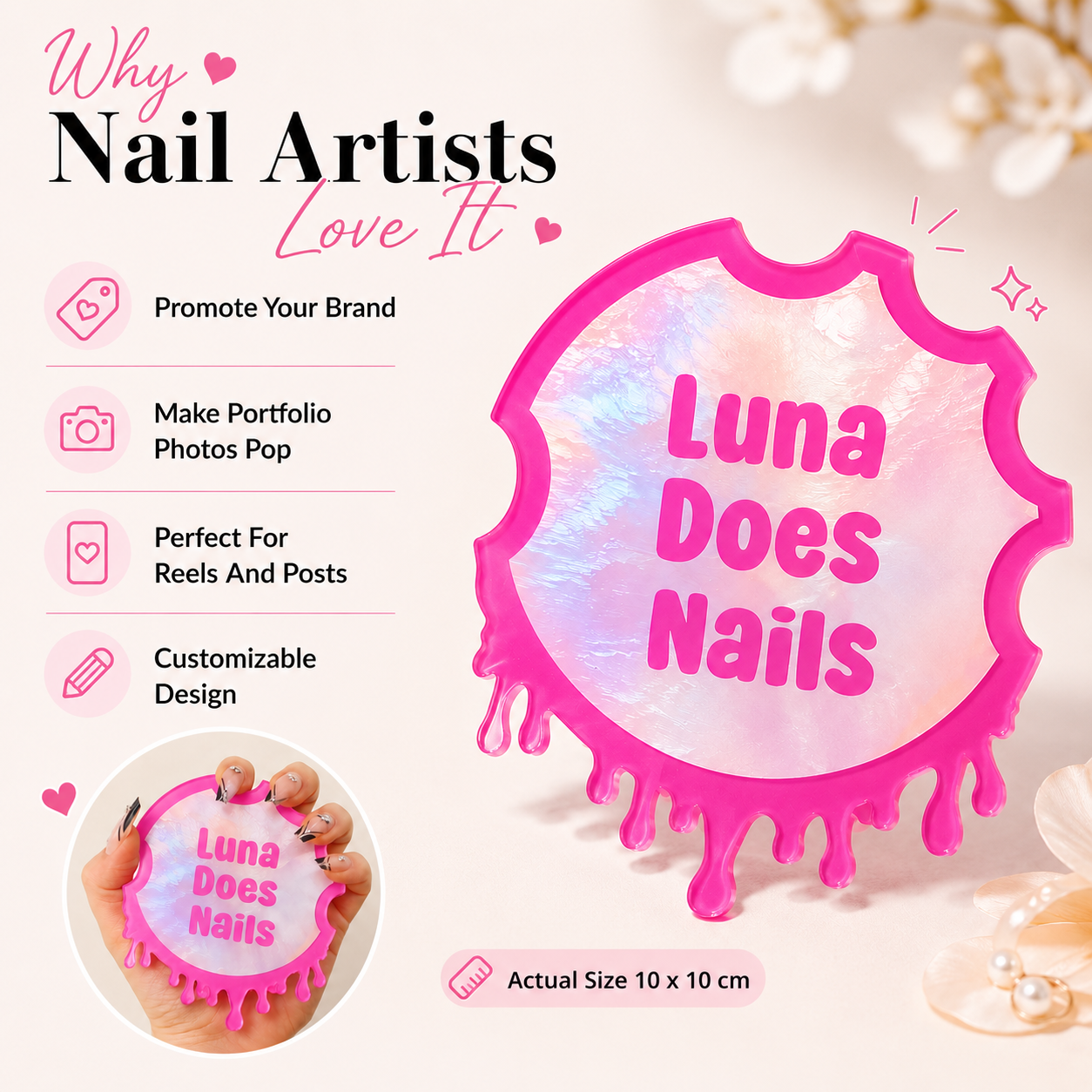 Custom Nailfie Disc Acrylic Na - Tech Accessories Logo review and price